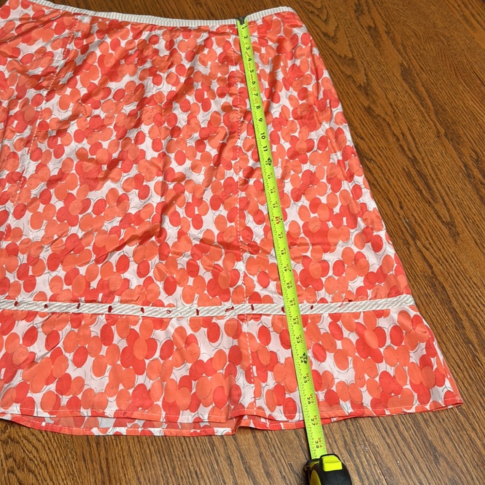 Sigrid Olsen Orange Floral Midi‎ Skirt - Picture 6 of 8